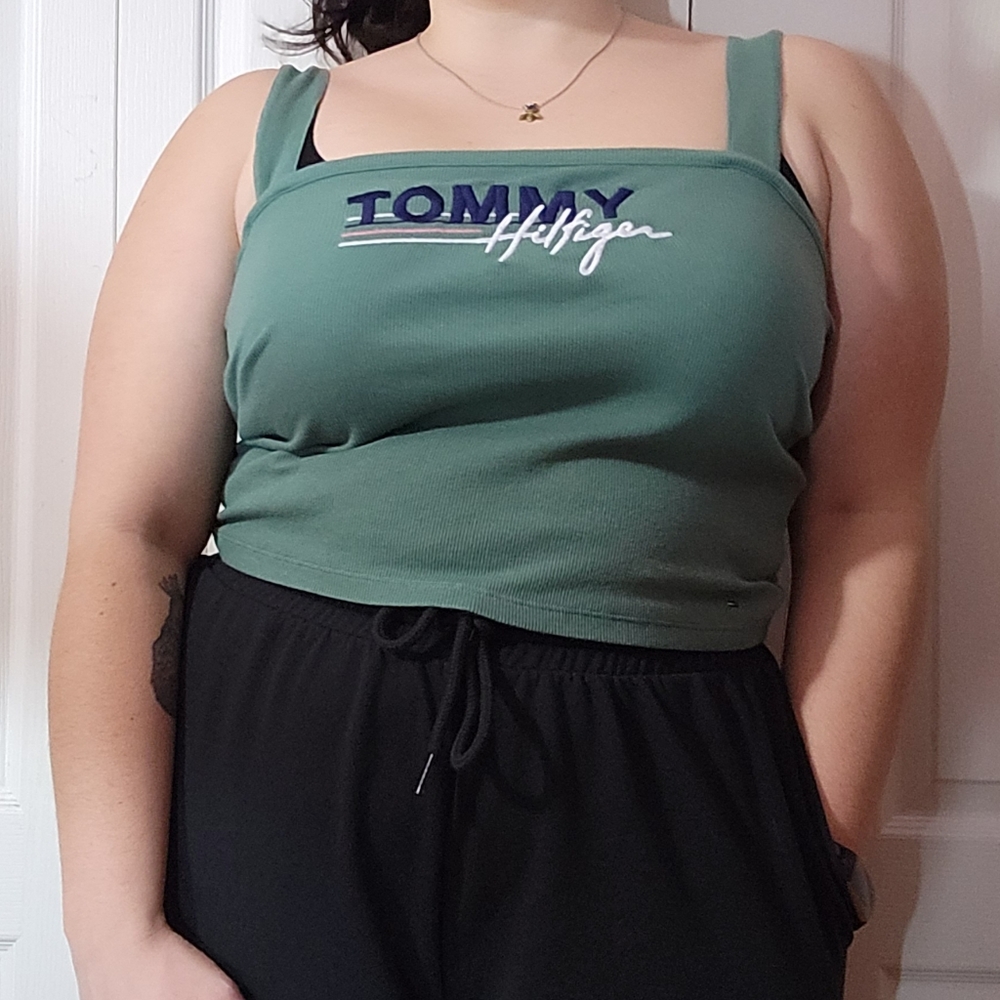 Tommy Hilfiger Green Crop Top